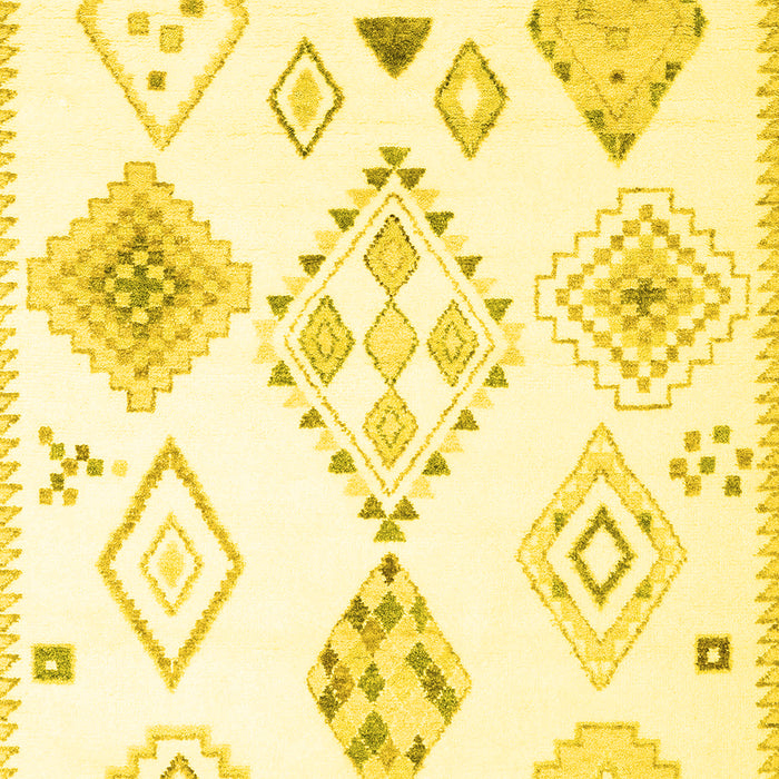 Solid Yellow Modern Rug, con2746yw