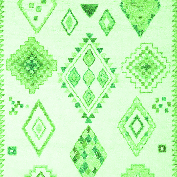 Serging Thickness of Machine Washable Solid Green Modern Area Rugs, wshcon2746grn