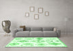 Machine Washable Solid Emerald Green Modern Area Rugs in a Living Room,, wshcon2747emgrn