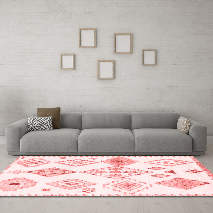 Modern Red Washable Rugs