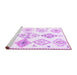 Sideview of Machine Washable Solid Purple Modern Area Rugs, wshcon2747pur