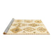 Sideview of Machine Washable Solid Brown Modern Rug, wshcon2747brn