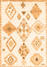 Solid Orange Modern Rug, con2747org