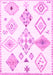 Machine Washable Solid Pink Modern Rug, wshcon2747pnk