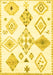 Machine Washable Solid Yellow Modern Rug, wshcon2747yw