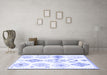 Machine Washable Solid Blue Modern Rug in a Living Room, wshcon2747blu