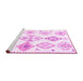 Sideview of Machine Washable Solid Pink Modern Rug, wshcon2747pnk