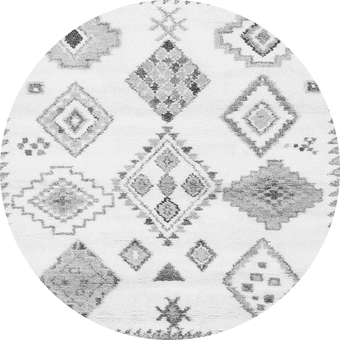Square Solid Gray Modern Rug, con2747gry