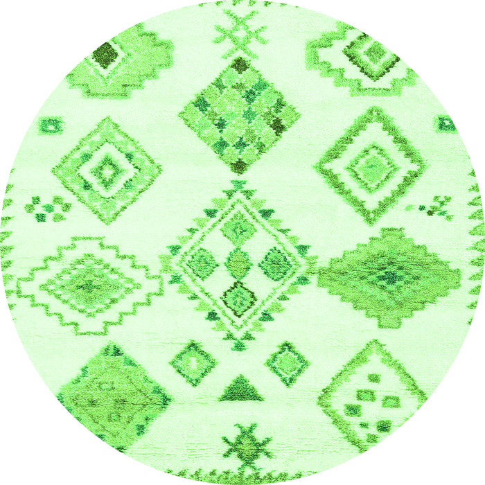 Machine Washable Solid Green Modern Area Rugs, wshcon2747grn