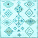 Square Solid Light Blue Modern Rug, con2747lblu