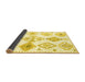 Sideview of Solid Yellow Modern Rug, con2747yw