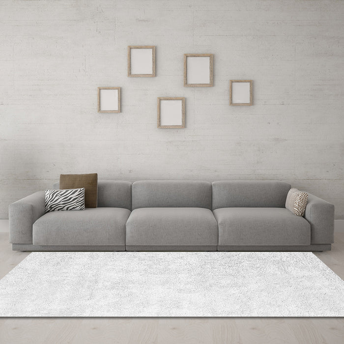 Machine Washable Solid Gray Modern Rug in a Living Room,, wshcon2748gry