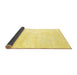 Sideview of Solid Yellow Modern Rug, con2748yw