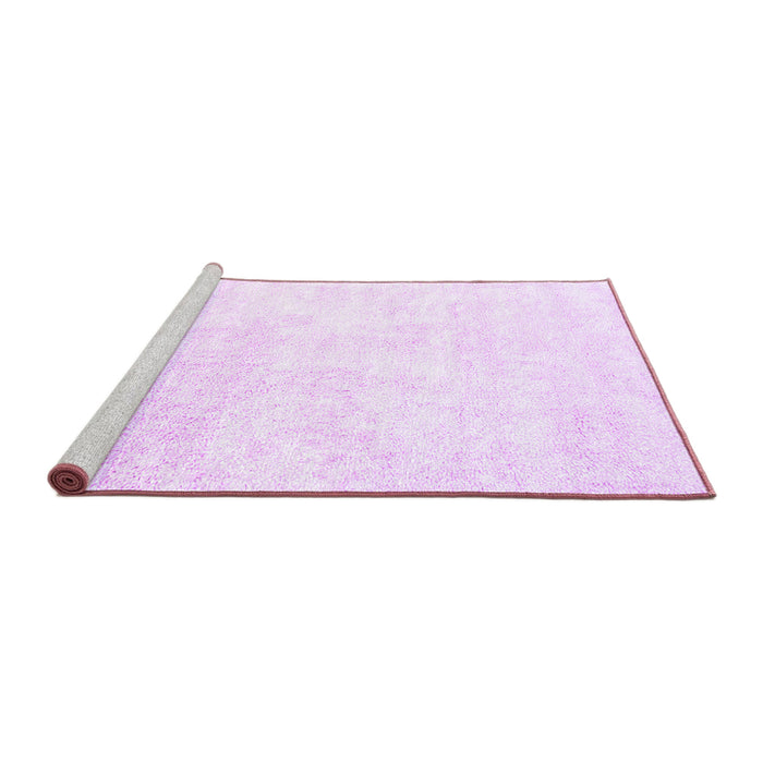Sideview of Machine Washable Solid Purple Modern Area Rugs, wshcon2748pur