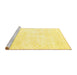Sideview of Machine Washable Solid Yellow Modern Rug, wshcon2748yw