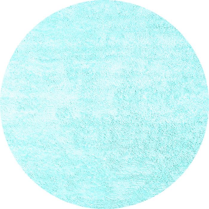 Round Solid Light Blue Modern Rug, con2748lblu