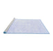 Sideview of Machine Washable Solid Blue Modern Rug, wshcon2748blu