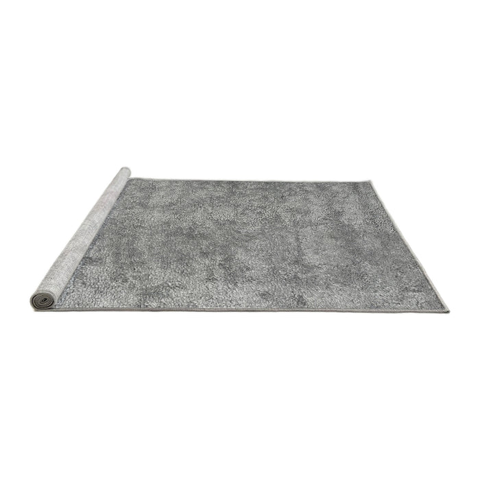 Serging Thickness of Machine Washable Contemporary Cloud Gray Rug, wshcon2749