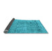 Sideview of Abstract Light Blue Contemporary Rug, con2749lblu