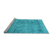 Sideview of Machine Washable Abstract Light Blue Contemporary Rug, wshcon2749lblu