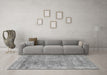 Machine Washable Abstract Gray Contemporary Rug in a Living Room,, wshcon2749gry