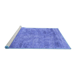 Sideview of Machine Washable Abstract Blue Contemporary Rug, wshcon2749blu