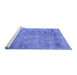 Sideview of Machine Washable Abstract Blue Contemporary Rug, wshcon2749blu