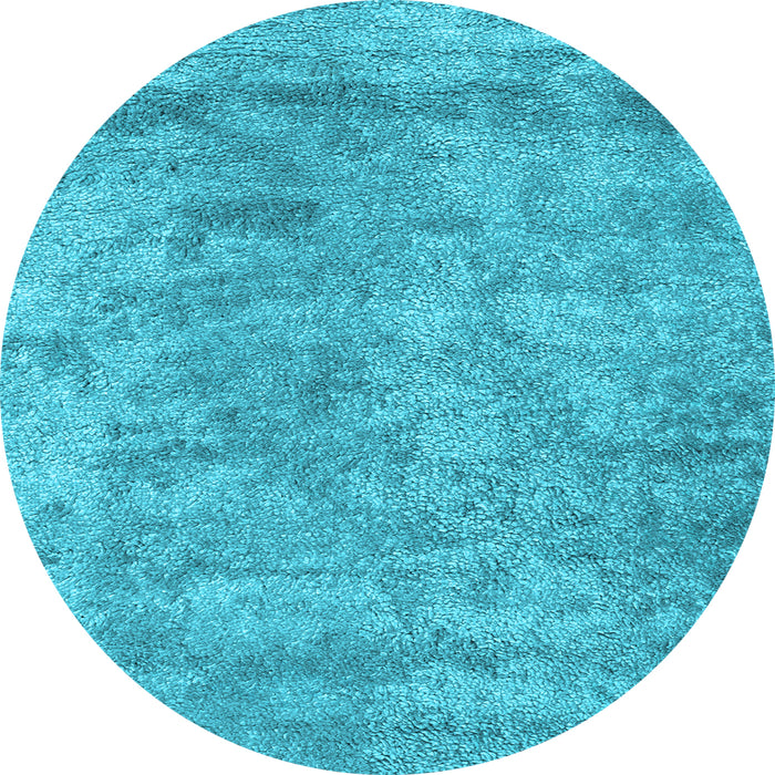 Round Abstract Light Blue Contemporary Rug, con2749lblu