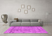 Machine Washable Abstract Pink Contemporary Rug in a Living Room, wshcon2749pnk