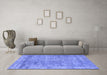 Machine Washable Abstract Blue Contemporary Rug in a Living Room, wshcon2749blu