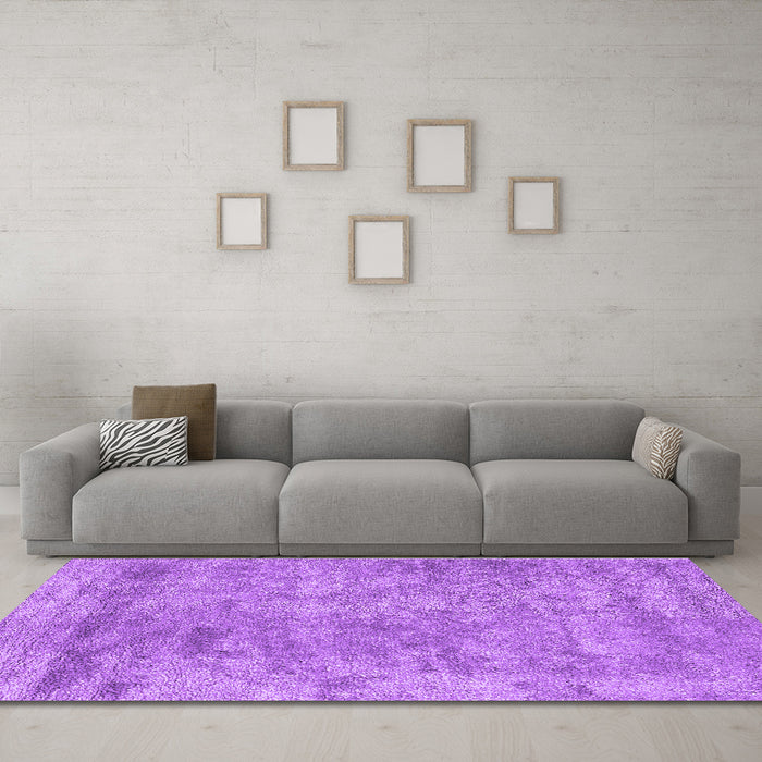 Machine Washable Abstract Purple Contemporary Area Rugs in a Living Room, wshcon2749pur