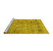 Sideview of Machine Washable Abstract Yellow Contemporary Rug, wshcon2749yw