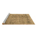 Sideview of Machine Washable Abstract Brown Contemporary Rug, wshcon2749brn