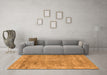 Machine Washable Abstract Orange Contemporary Area Rugs in a Living Room, wshcon2749org