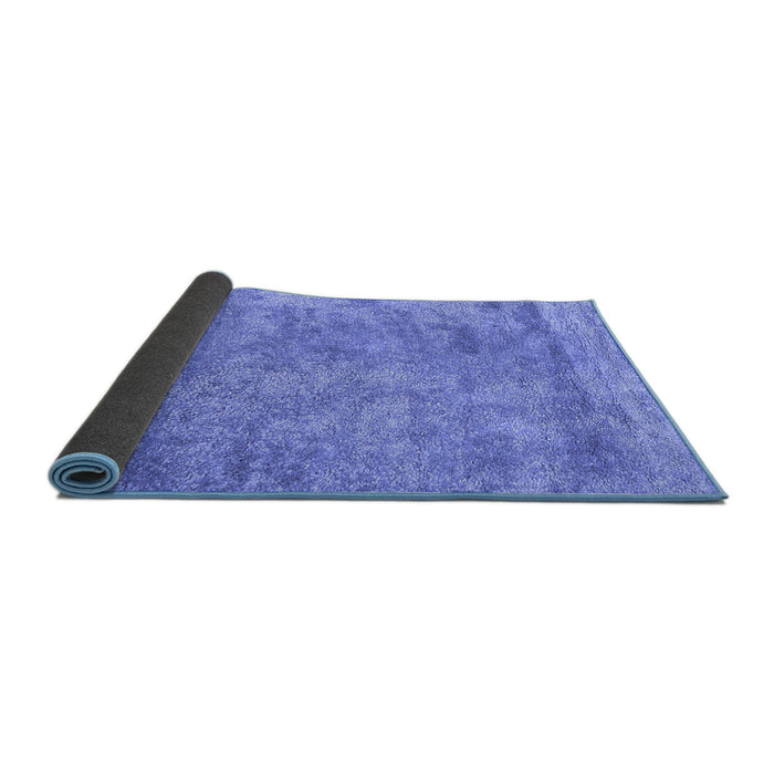 Sideview of Abstract Blue Contemporary Rug, con2749blu