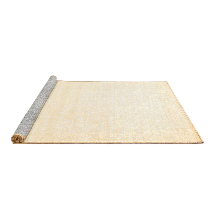 Sideview of Machine Washable Solid Brown Modern Rug, wshcon274brn