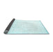 Sideview of Solid Light Blue Modern Rug, con274lblu