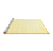 Sideview of Machine Washable Solid Yellow Modern Rug, wshcon274yw