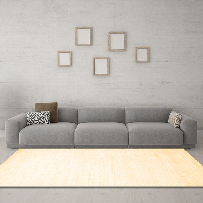Machine Washable Solid Brown Modern Rug in a Living Room,, wshcon274brn