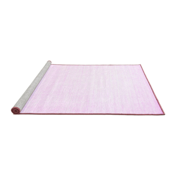 Sideview of Machine Washable Solid Pink Modern Rug, wshcon274pnk