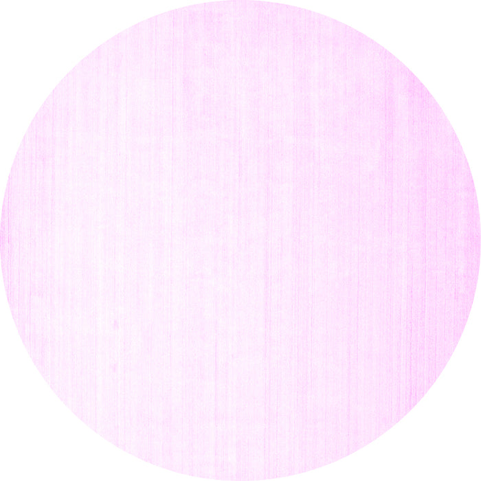 Round Solid Pink Modern Rug, con274pnk