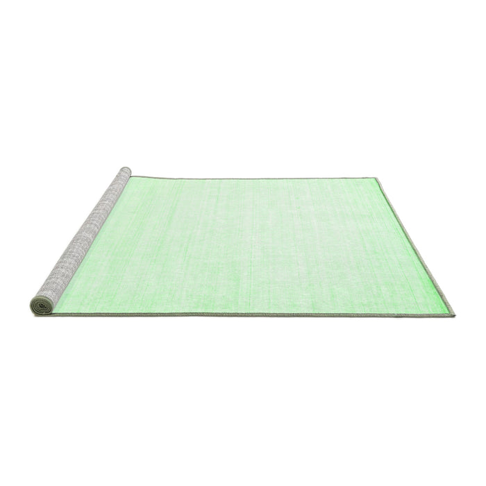 Sideview of Machine Washable Solid Emerald Green Modern Area Rugs, wshcon274emgrn