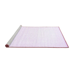 Sideview of Machine Washable Solid Purple Modern Area Rugs, wshcon274pur