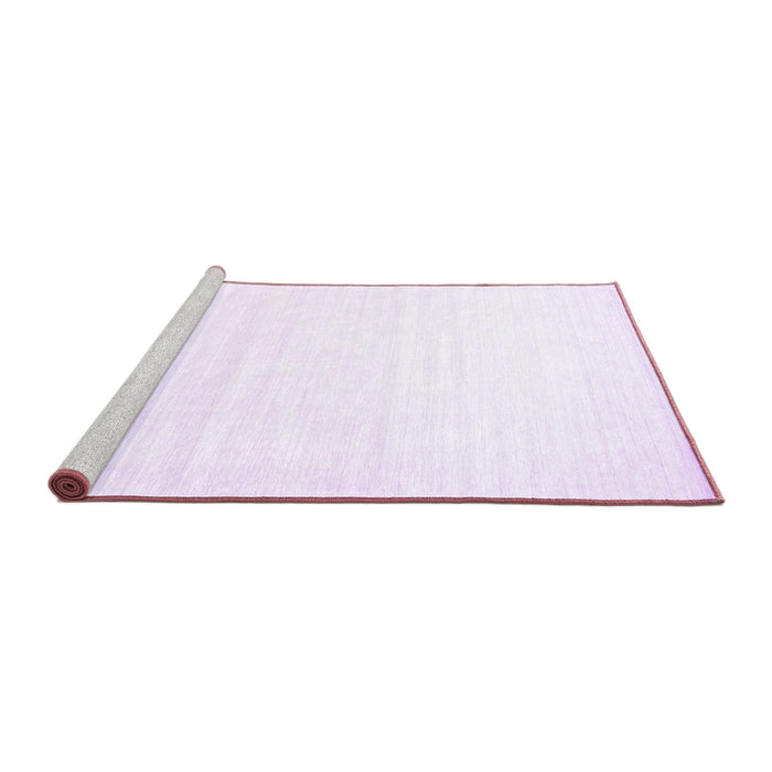 Sideview of Machine Washable Solid Purple Modern Area Rugs, wshcon274pur