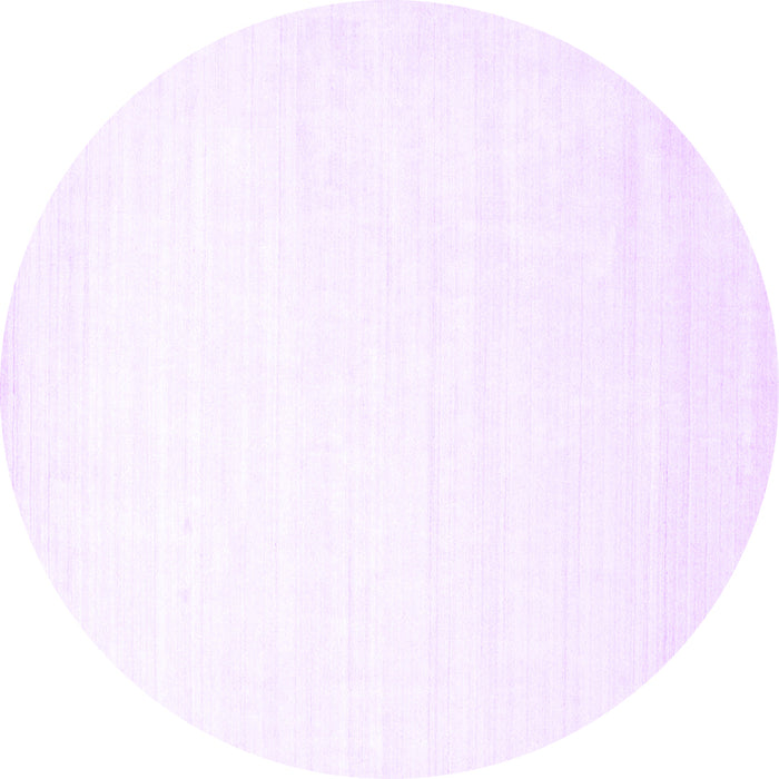 Round Solid Purple Modern Rug, con274pur
