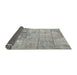 Thickness of Contemporary Sage Green Patchwork Rug, con275