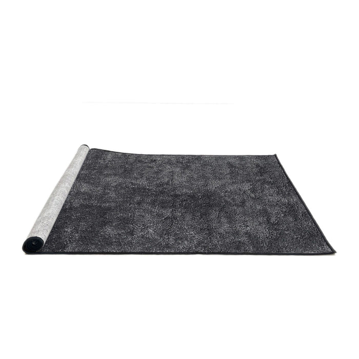 Serging Thickness of Machine Washable Contemporary Grey Gray Rug, wshcon2750