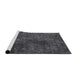 Serging Thickness of Machine Washable Contemporary Grey Gray Rug, wshcon2750