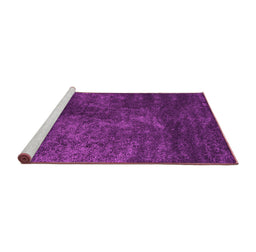 Sideview of Machine Washable Abstract Pink Contemporary Rug, wshcon2750pnk