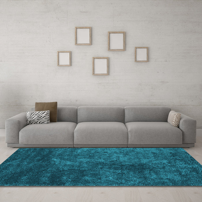 Machine Washable Abstract Light Blue Contemporary Rug in a Living Room, wshcon2750lblu